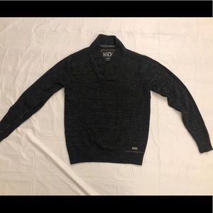 BUCKLE BLACK SWEATER, STANDARD FIT MENS SMALL